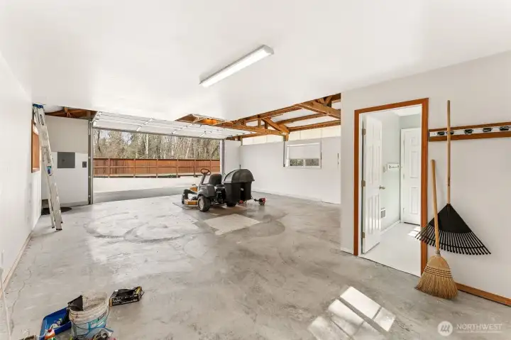 Inside shop with bathroom