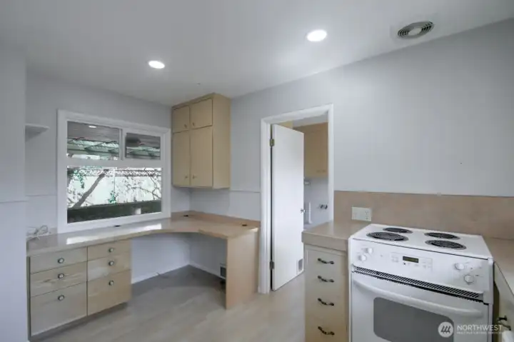 Desk out, seating nook in?