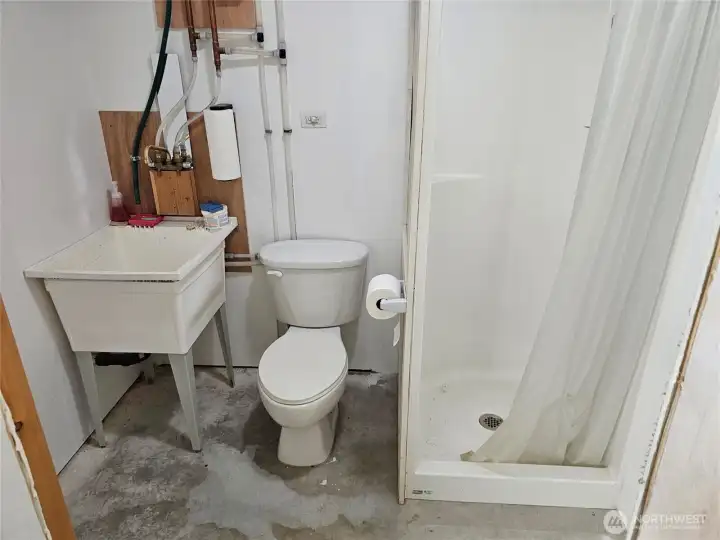 Bathroom in workshop