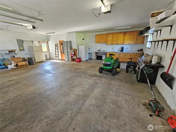 Extra large attached garage