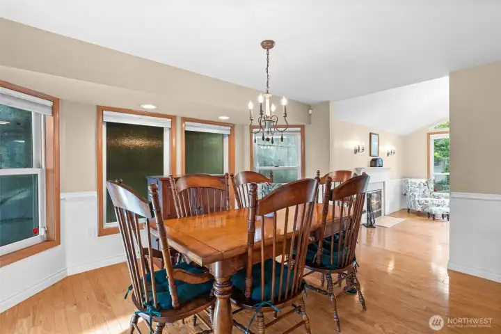 Roomy dining room