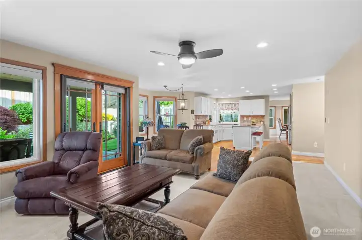 Family room off of the kitchen