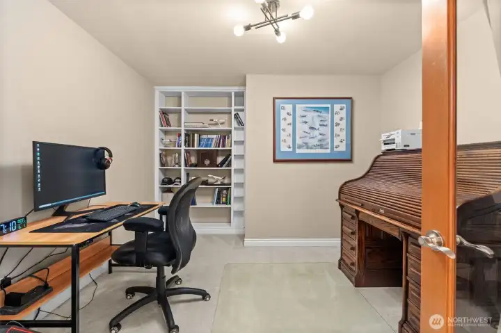 Office with French doors
