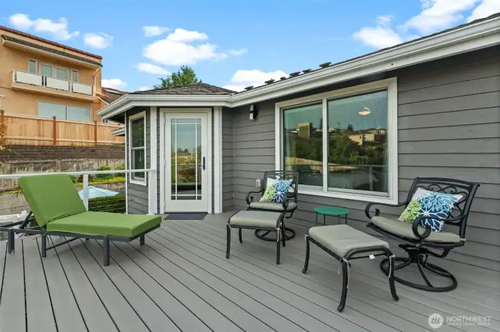 Nice escape off of the office/bedroom