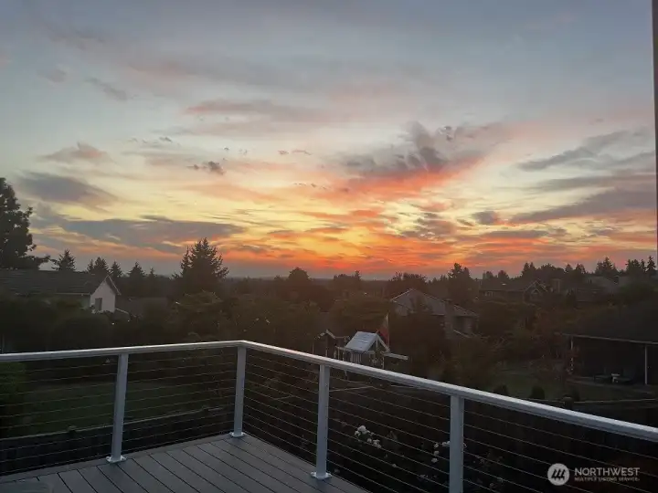 Sunrise from the deck