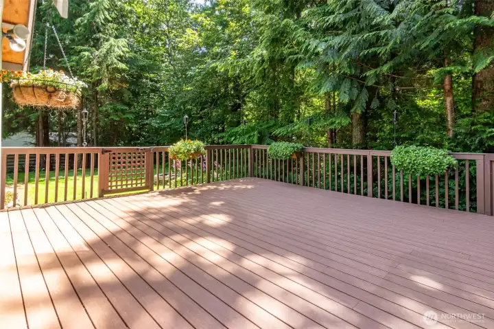 The large sunny deck means the party can continue to the outside! The large sunny deck means the party can continue to the outside!