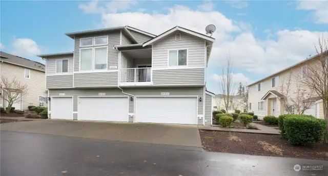 Attached double garage