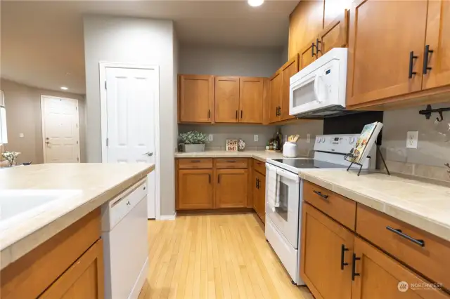 Kitchen with coffee nook and pantry