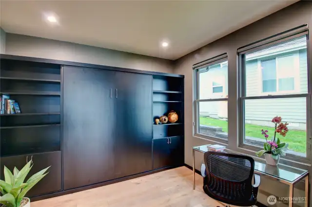 The 4th Bedroom is designed for either a working office or bedroom with pull down Murphy Bed--never used.