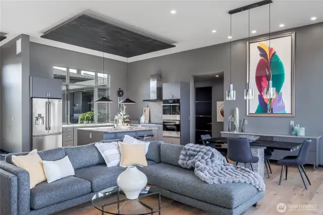 12' ceilings with designer elements highlighting high end touches