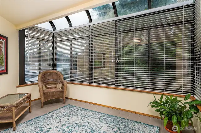 Solarium with tile floors and