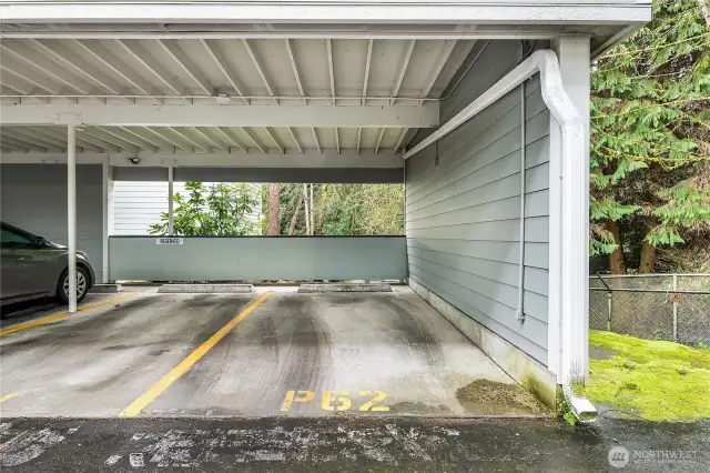 2nd parking covered parking in carport #62.