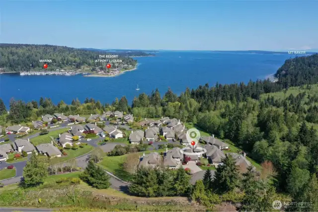 Over head aerial view of Bay View Village