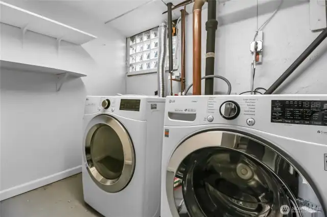 Each unit has their own washer and dryer duo!