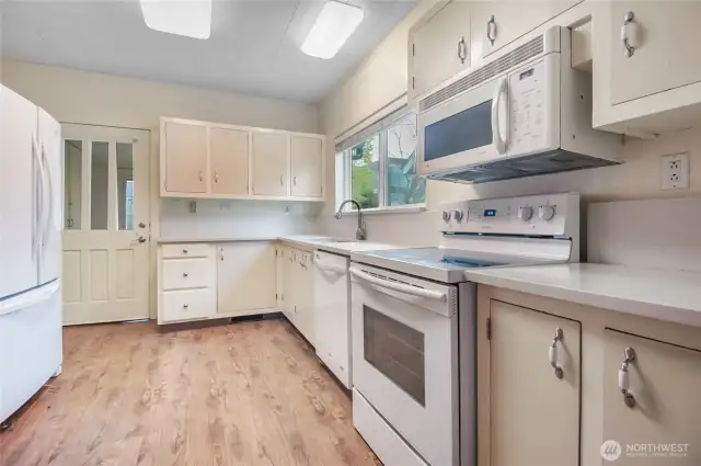 Cooking is a breeze in the well-planned layout.