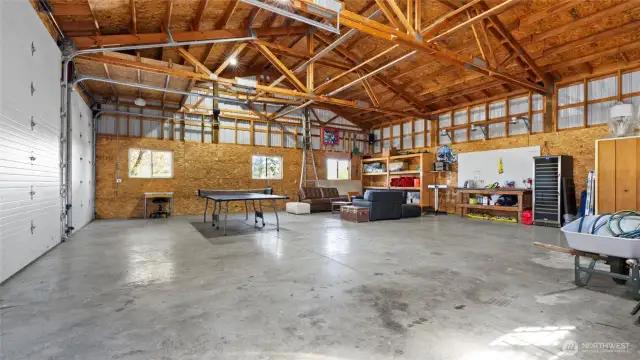 Plenty of room for all your toys here! Two of the bay doors have automatic openers and auto locks.