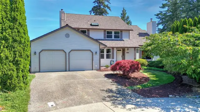 Enjoy mature, manicured landscaping and a lovely cul-de-sac approach to this beautiful home.