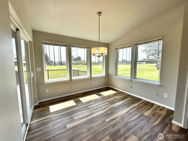 Dining Room with views of Golf Course