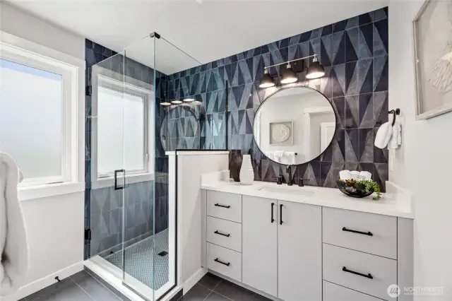 Primary Bath with Heated Floors.