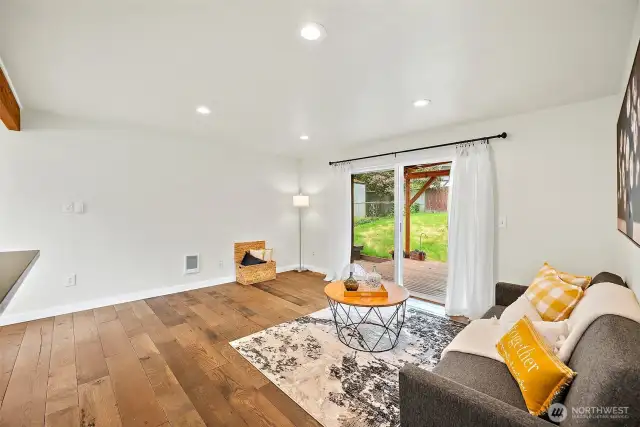 Clean and welcoming with fresh interior paint and natural sunlight.