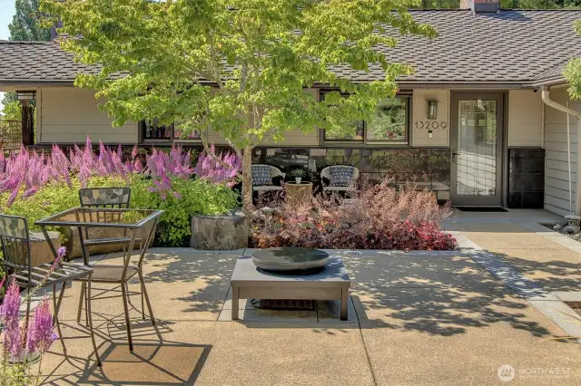 Enter into your private front courtyard