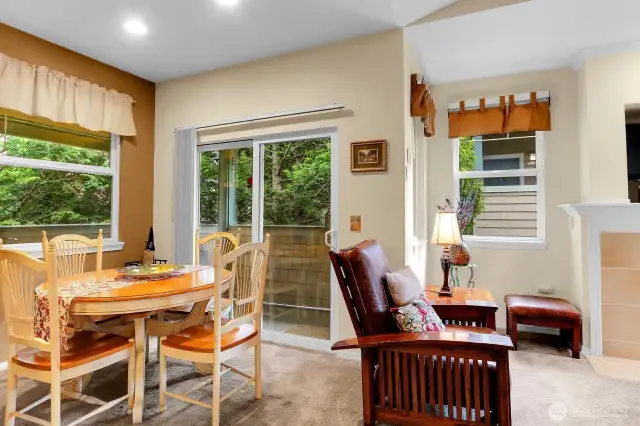 Dining area with access to patio.