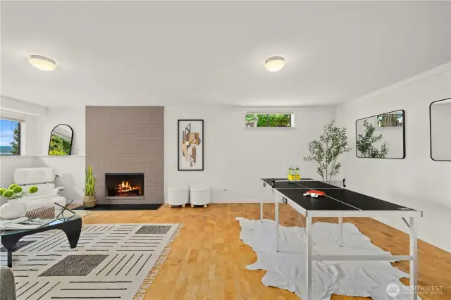 Daylight lower level family room.