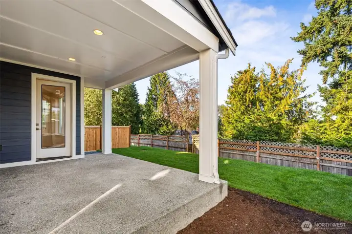 Covered living area for year-round entertainment. Lot 3 at Bentley.