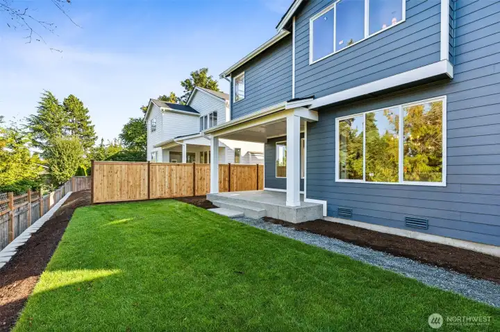 Backyard of Shelton on lot 3.