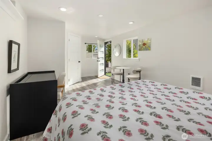 A highly desirable detached dwelling—privately situated in the backyard—adds over 200 square feet of finished living space. Complete with a three-quarter bath, this versatile space is perfect for use as a guest suite, home office, art studio, or potential rental opportunity.