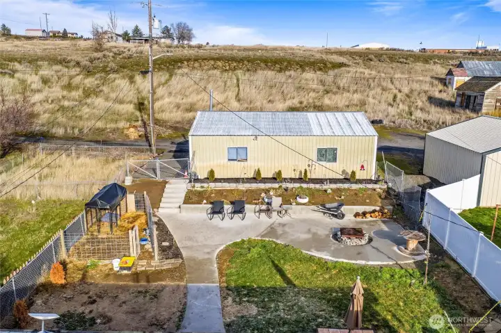 Backyard and the shop and the 2nd lot behind the shop