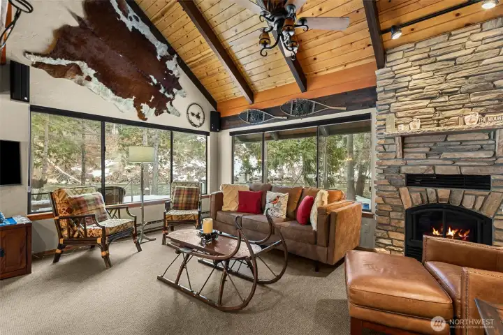 Drystack real wood  fireplace