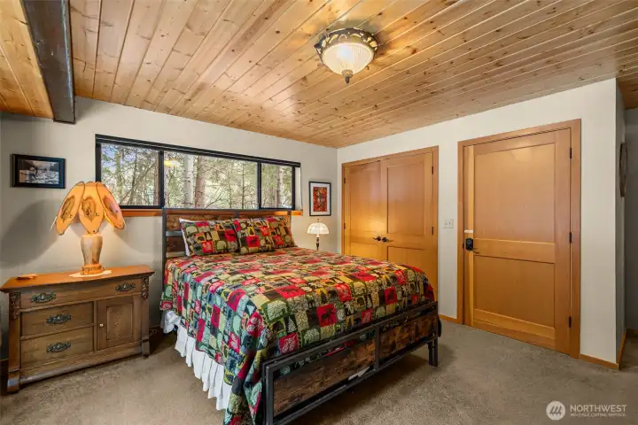 Solid wood doors and lots of storage