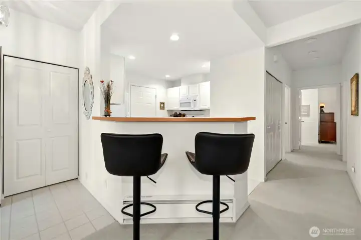 Extra-wide hallways and doorways enhance comfort and accessibility