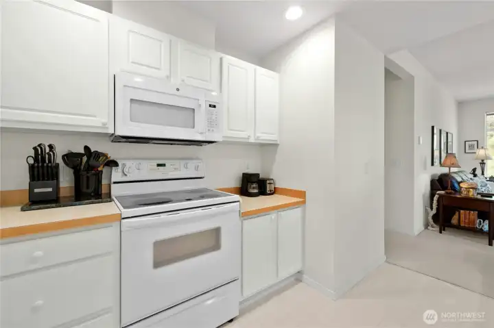 Functional kitchen layout with great connection to main living spaces