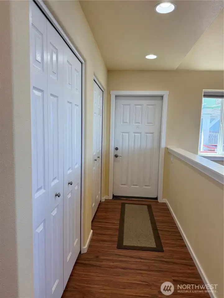 Lots of closet space at the entrance for coats and misc. storage.