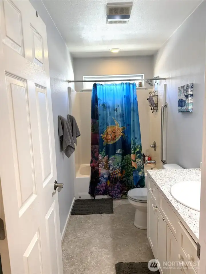 Hall full bath.