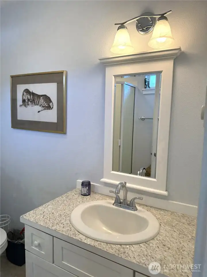 Sink in 3/4 bath in Primary.