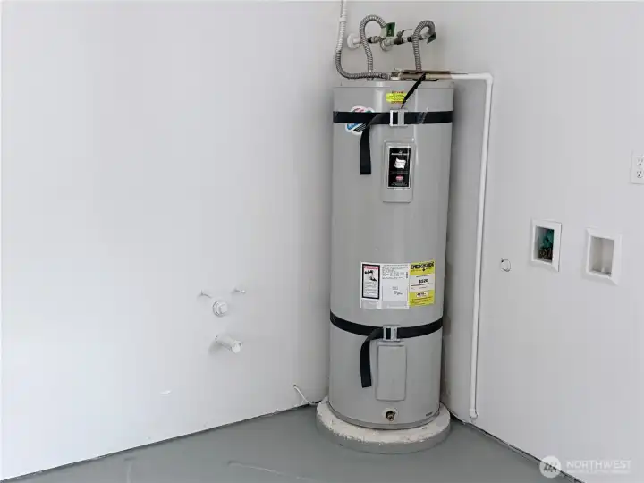 Hot water heater and additional W/D hook-up.