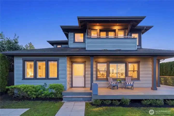 Heritage influences and modern design offer a timeless appeal – authentic elements like hand-nailed, clear-cedar siding and double-hung windows are reminiscent of a historic Craftsman.