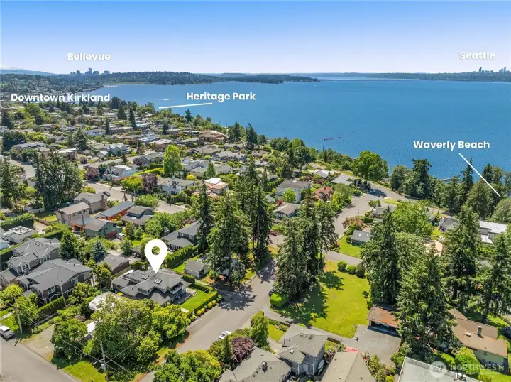 Location, location. Waverly Beach is just at the endo of the street – summertime fun anytime you like, no car needed. Tons of routes and destinations to enjoy and explore. Plus, a truly exceptional neighborhood and community spirit.