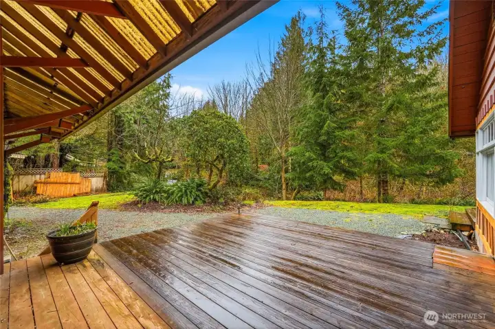 Oversized patio.