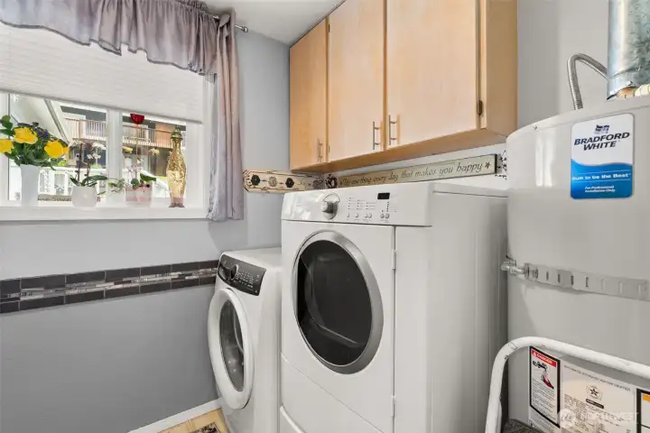 Large laundry with wash sink.