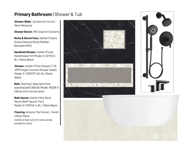 Primary Bathroom- Bath/Shower