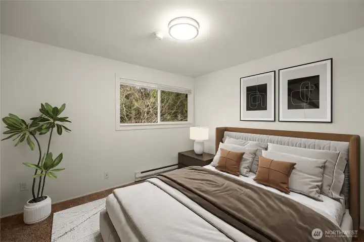 Second bedroom (virtually staged) Second bedroom (virtually staged)