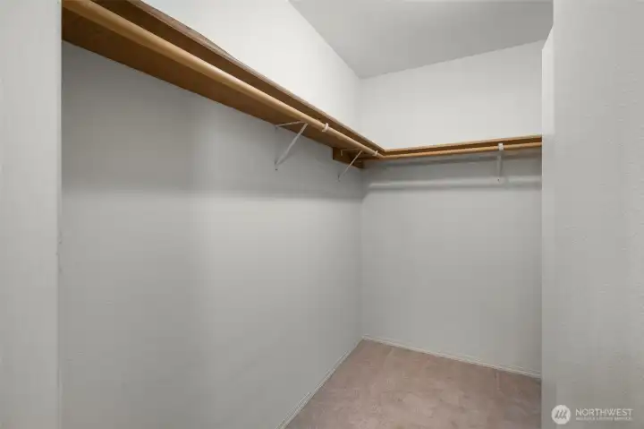 Oversized primary closet
