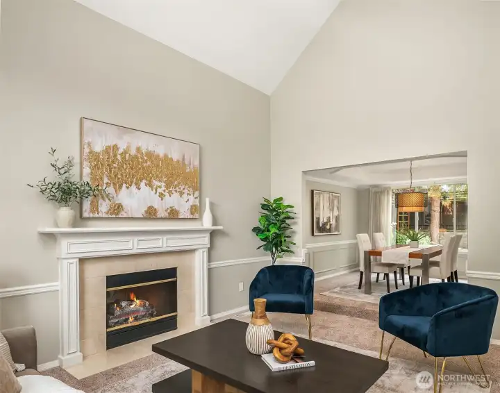 Living Room Connected to the Formal Dining Room