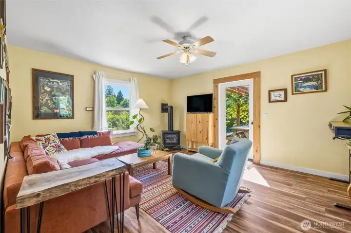 The sitting room sits at the opposite end of the home. The sitting room sits at the opposite end of the home.