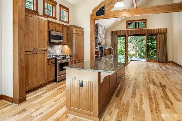 You'll love the hand-scraped Hickory floors!