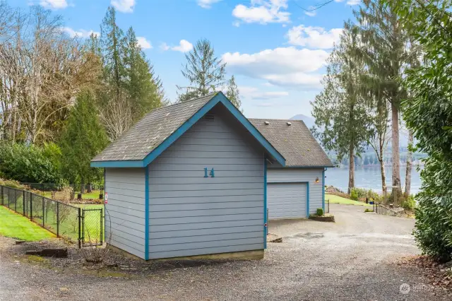 This pump house has an abundance of storage room.